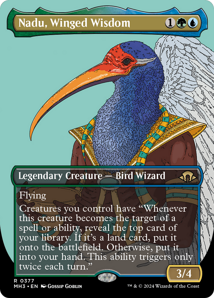 Nadu, Winged Wisdom (Borderless) [Modern Horizons 3] | Lots Moore NSW