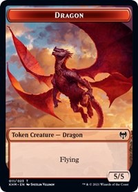 Dragon // Thopter Double-Sided Token [Kaldheim Commander Tokens] | Lots Moore NSW