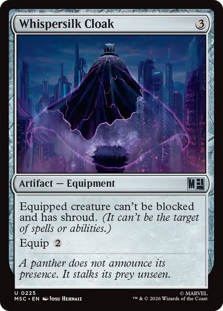 Whispersilk Cloak (Surge Foil) [Marvel Super Heroes Commander] | Lots Moore NSW