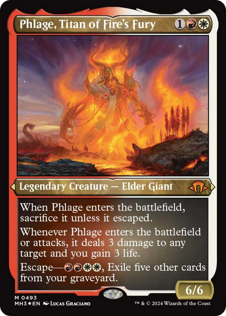 Phlage, Titan of Fire's Fury (Foil Etched) [Modern Horizons 3] | Lots Moore NSW
