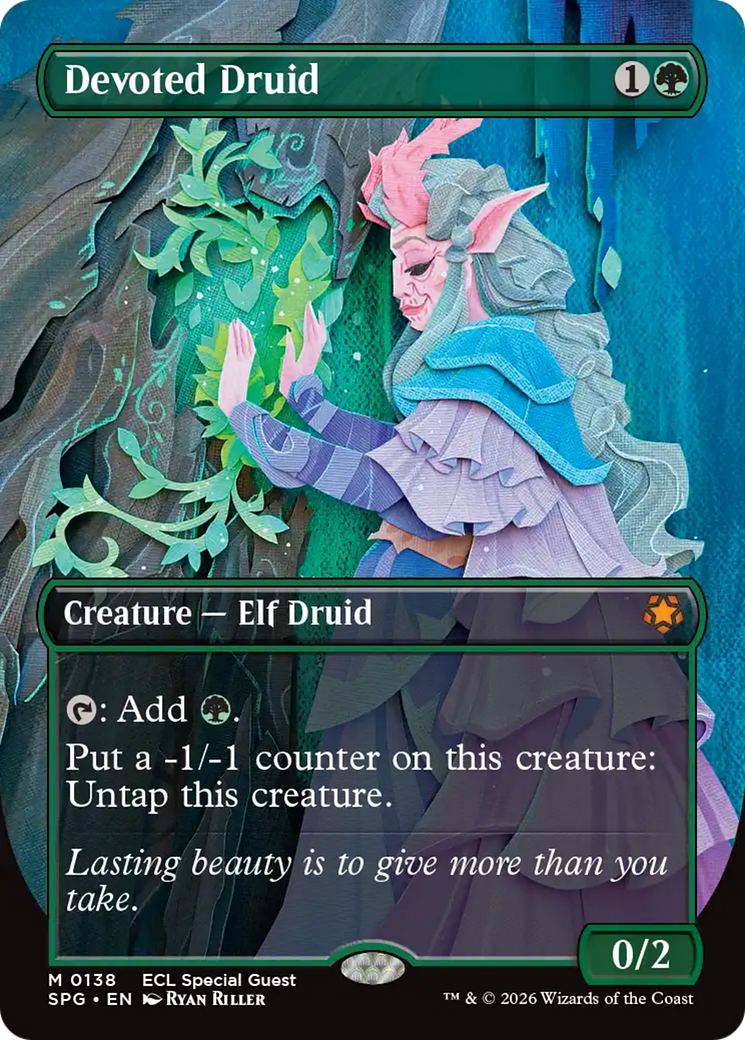 Devoted Druid (Borderless) [Lorwyn Eclipsed Special Guests] | Lots Moore NSW