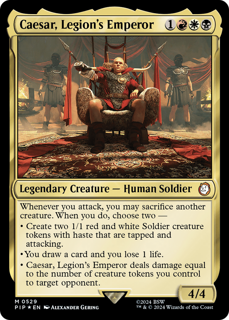 Caesar, Legion's Emperor (Surge Foil) [Fallout] | Lots Moore NSW