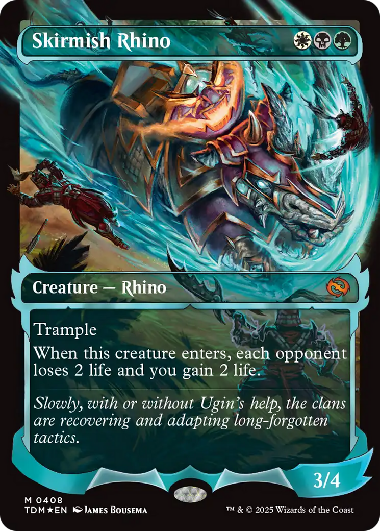 Skirmish Rhino (0408) (Showcase) [Tarkir: Dragonstorm] | Lots Moore NSW