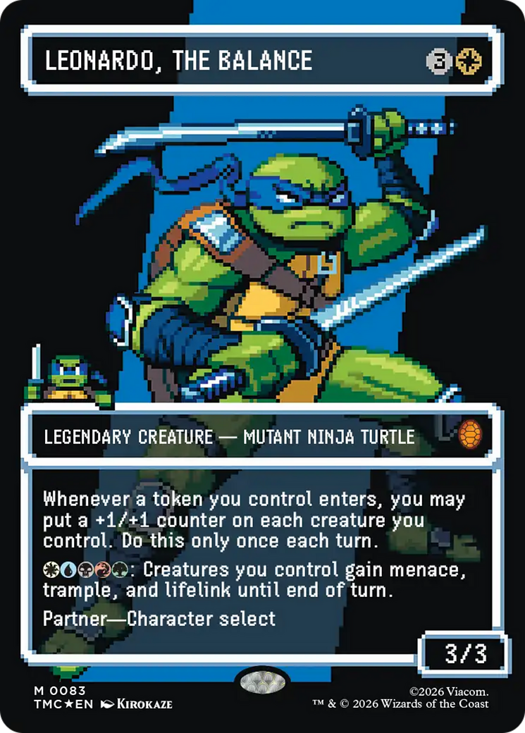 Leonardo, the Balance (0083) (Borderless) (Surge Foil) [Teenage Mutant Ninja Turtles Commander] | Lots Moore NSW