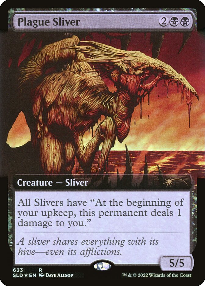 Plague Sliver (Extended Art) (Step-and-Compleat Foil) [Secret Lair Drop Promos] | Lots Moore NSW