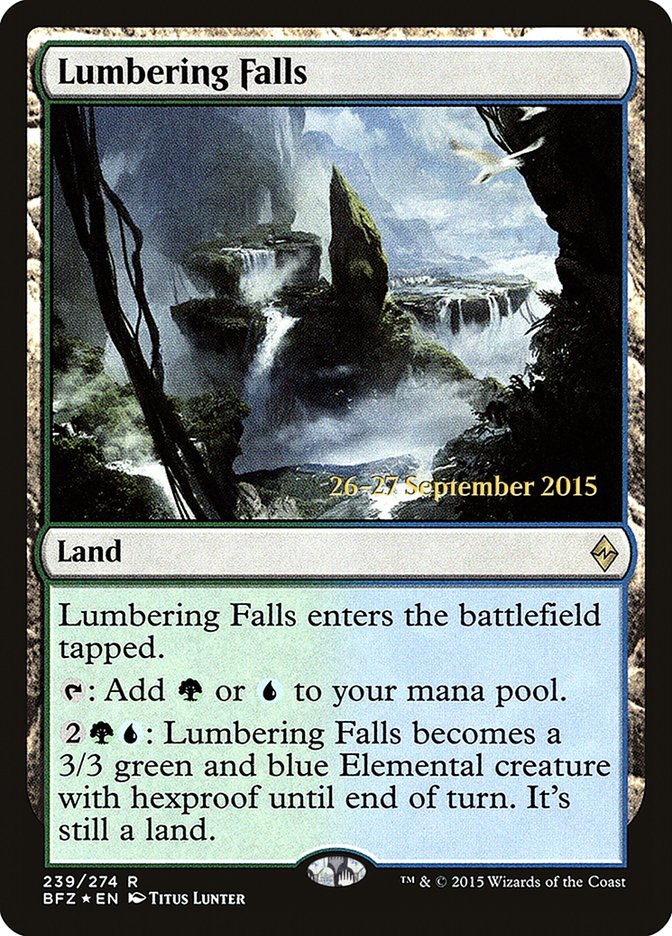 Lumbering Falls [Battle for Zendikar Prerelease Promos] | Lots Moore NSW