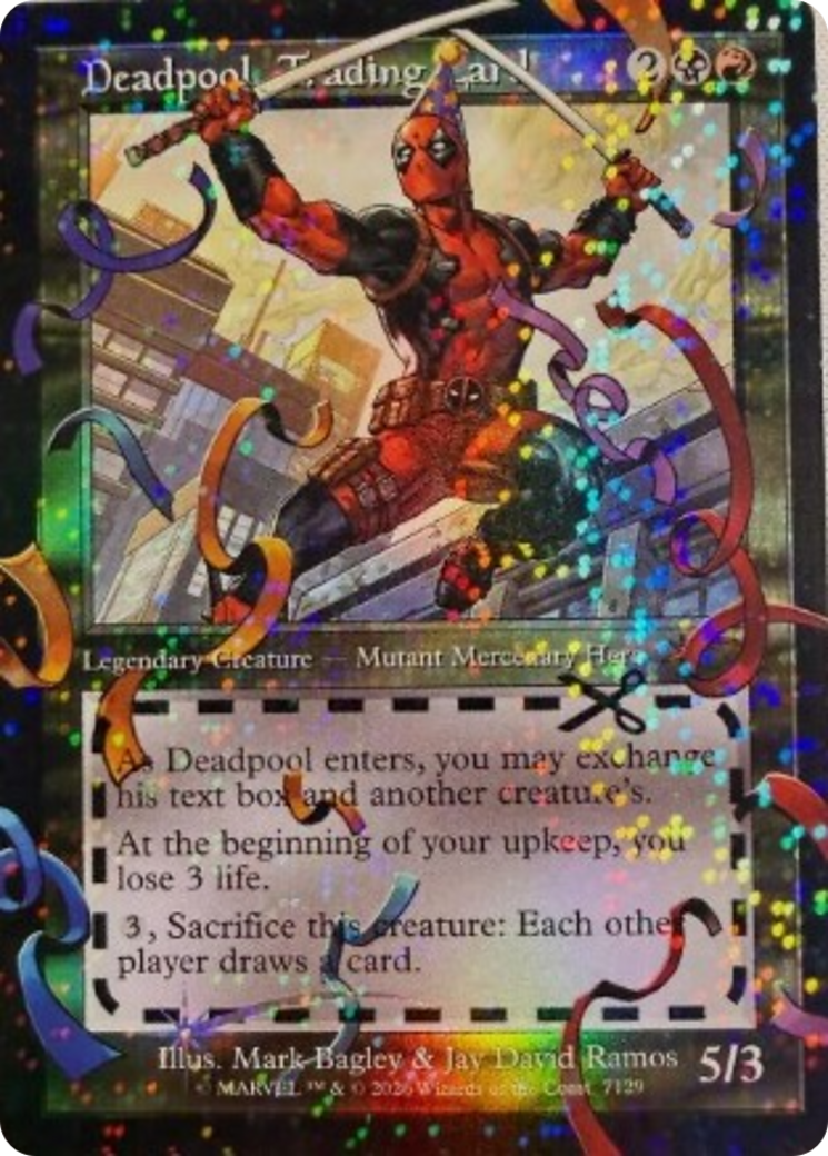 Deadpool, Trading Card (7129) (Pool Party Foil) [Secret Lair Drop Series] | Lots Moore NSW