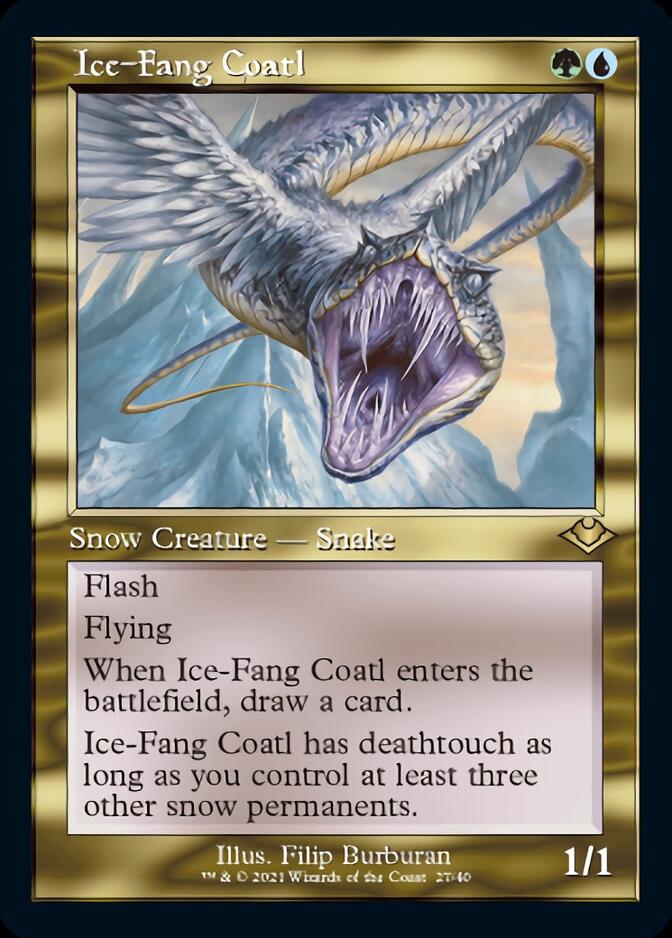 Ice-Fang Coatl (Retro Foil Etched) [Modern Horizons] | Lots Moore NSW