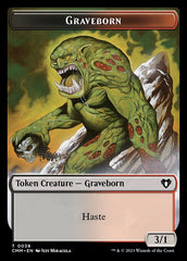 Treasure // Graveborn Double-Sided Token [Commander Masters Tokens] | Lots Moore NSW
