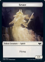 Human (001) // Spirit (002) Double-Sided Token [Innistrad: Crimson Vow Tokens] | Lots Moore NSW