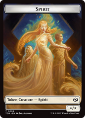 Spirit (0008) // Spirit (0009) Double-Sided Token [Tarkir: Dragonstorm Tokens] | Lots Moore NSW