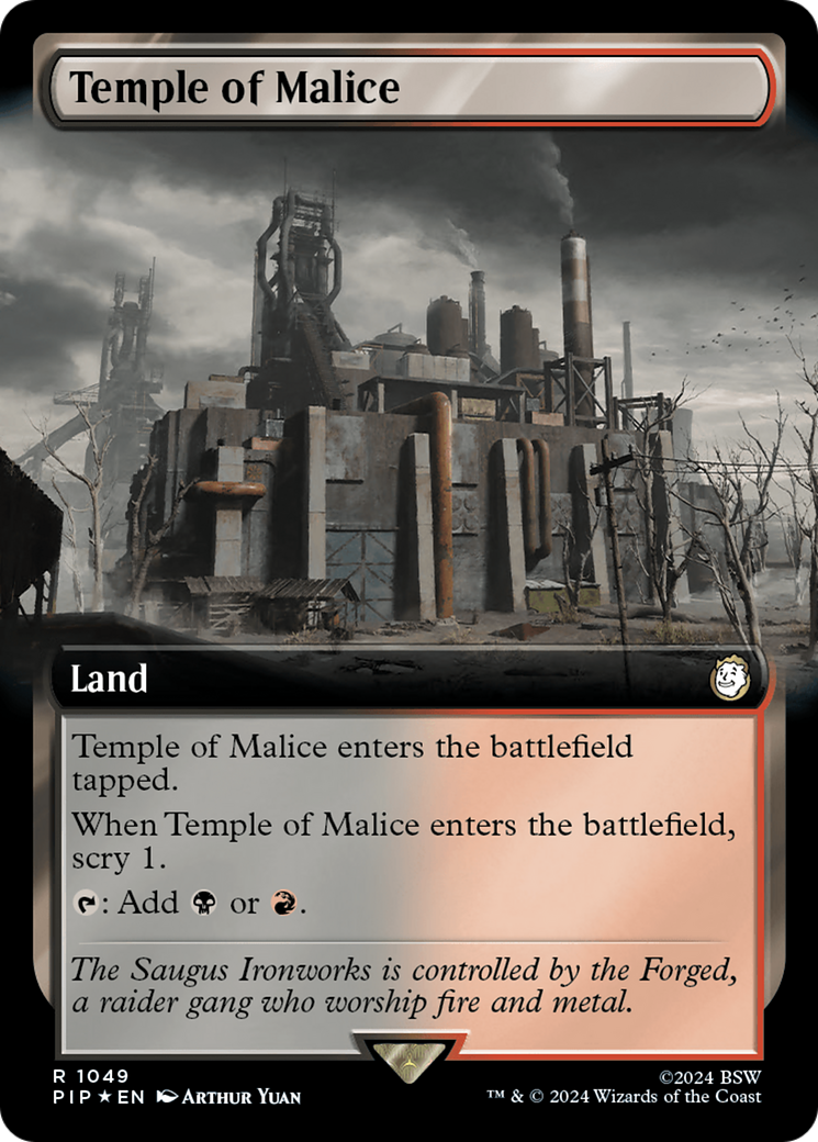 Temple of Malice (Extended Art) (Surge Foil) [Fallout] | Lots Moore NSW