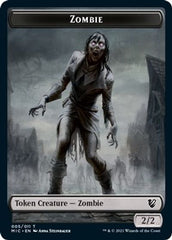 Zombie // Zombie Double-Sided Token (005 MIC/005 MID) [Innistrad: Midnight Hunt Commander Tokens] | Lots Moore NSW