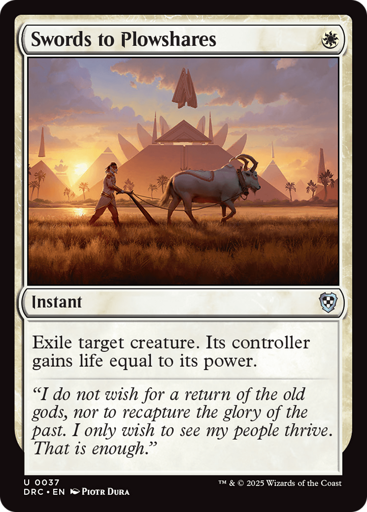 Swords to Plowshares [Aetherdrift Commander] | Lots Moore NSW