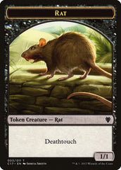 Cat Warrior (008) // Rat (003) Double-Sided Token [Commander 2017 Tokens] | Lots Moore NSW