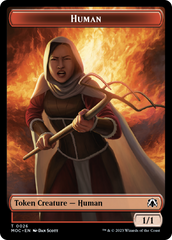 Squid // Human (26) Double-Sided Token [March of the Machine Commander Tokens] | Lots Moore NSW