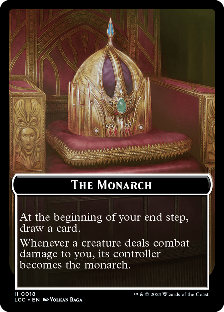 The Monarch // Dinosaur Double-Sided Token [The Lost Caverns of Ixalan Commander Tokens] | Lots Moore NSW