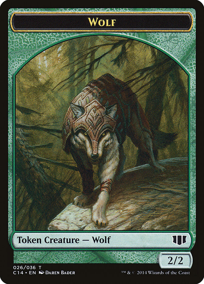 Treefolk // Wolf Double-Sided Token [Commander 2014 Tokens] | Lots Moore NSW