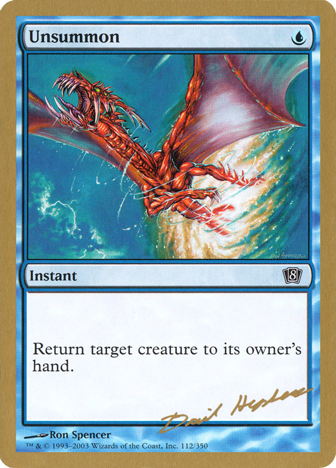 Unsummon (Dave Humpherys) [World Championship Decks 2003] | Lots Moore NSW