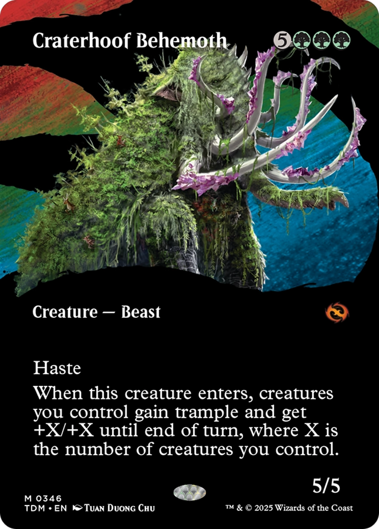 Craterhoof Behemoth (Borderless) [Tarkir: Dragonstorm] | Lots Moore NSW
