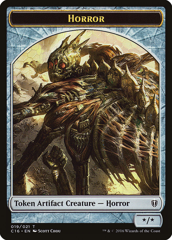 Horror // Thopter Double-Sided Token [Commander 2016 Tokens] | Lots Moore NSW