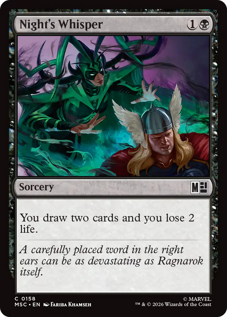 Night's Whisper (Surge Foil) [Marvel Super Heroes Commander] | Lots Moore NSW
