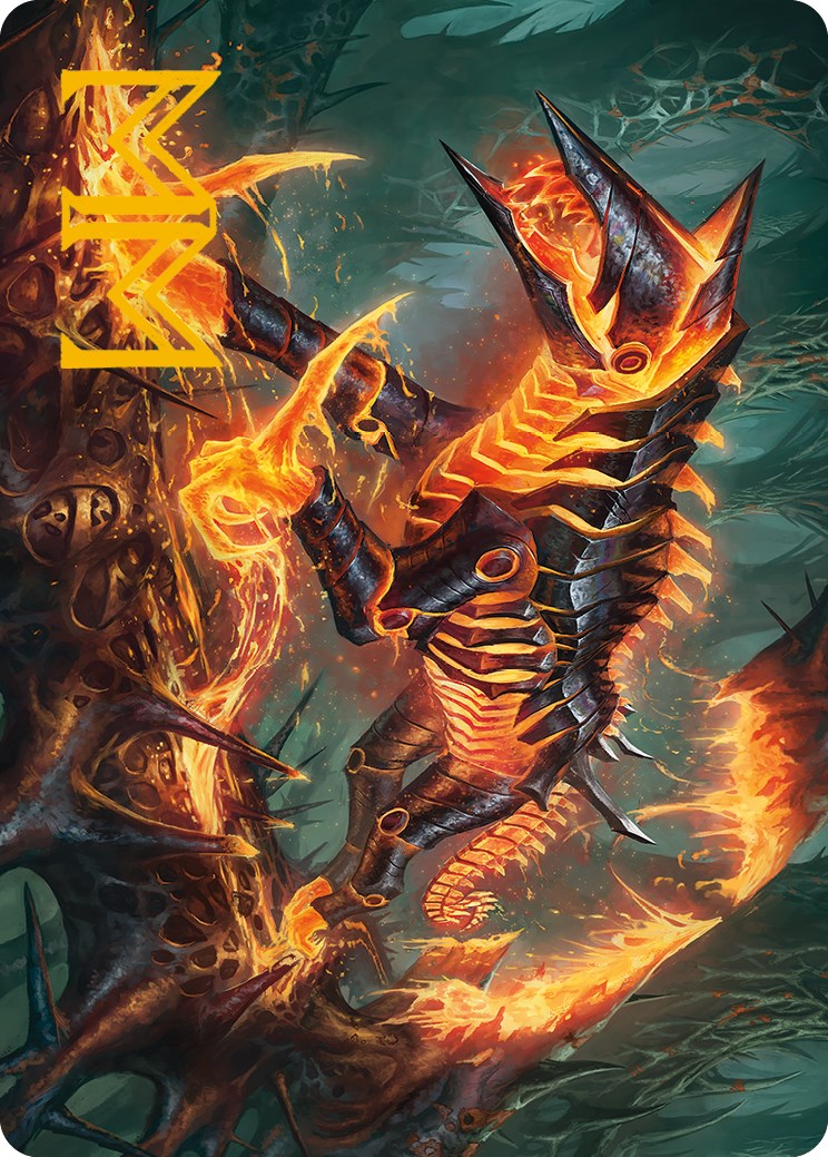 Kuldotha Cackler Art Card (Gold-Stamped Signature) [Phyrexia: All Will Be One Art Series] | Lots Moore NSW