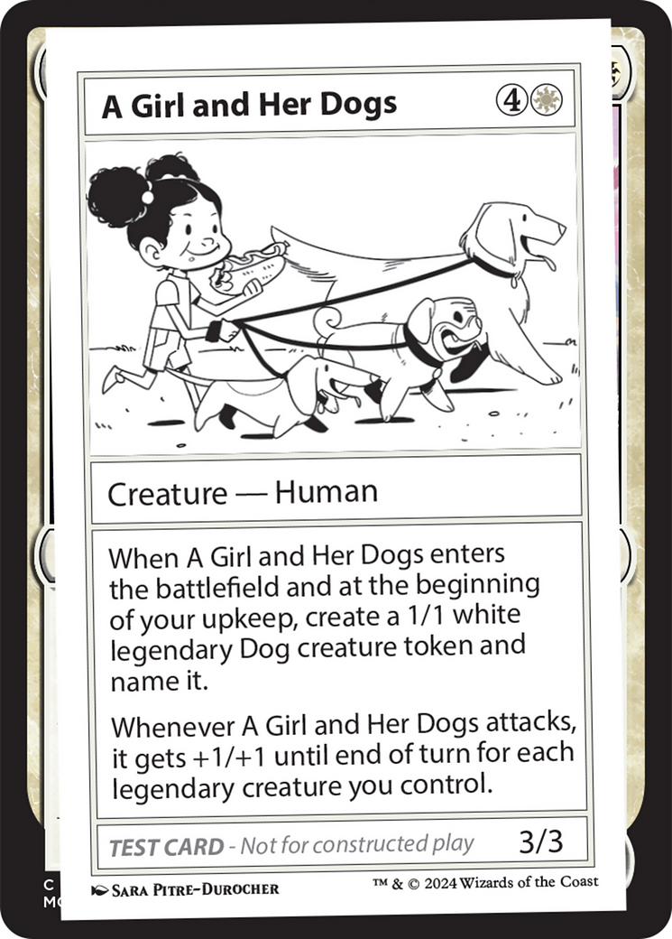 A Girl and Her Dogs [Mystery Booster 2 Playtest Cards] | Lots Moore NSW