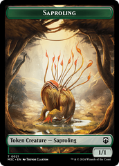 Tarmogoyf // Saproling Double-Sided Token [Modern Horizons 3 Commander Tokens] | Lots Moore NSW