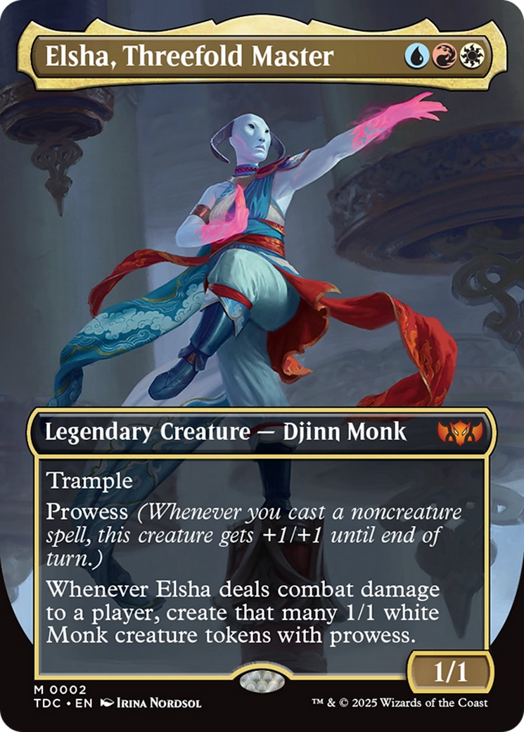 Elsha, Threefold Master (Borderless) [Tarkir: Dragonstorm Commander] | Lots Moore NSW
