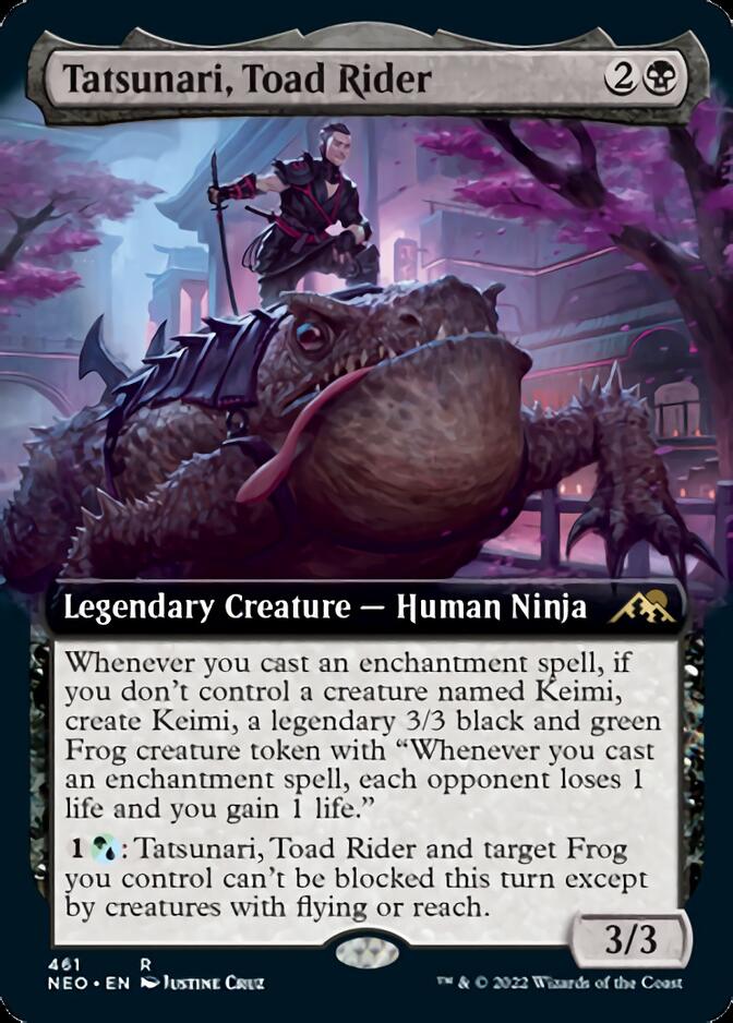 Tatsunari, Toad Rider (Extended Art) [Kamigawa: Neon Dynasty] | Lots Moore NSW