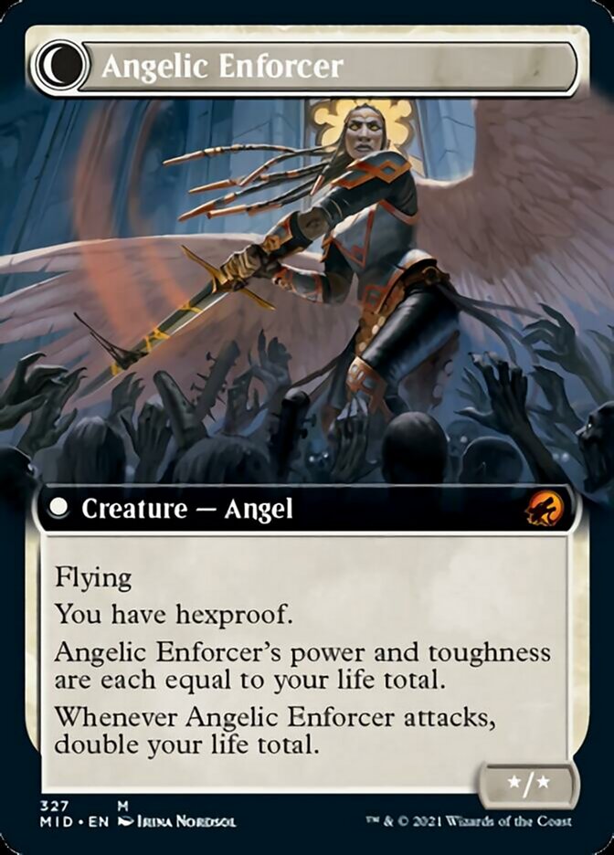Enduring Angel // Angelic Enforcer (Extended Art) [Innistrad: Midnight Hunt] | Lots Moore NSW