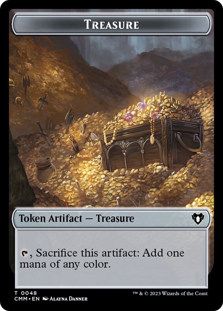 Treasure // Dragon (0020) Double-Sided Token [Commander Masters Tokens] | Lots Moore NSW