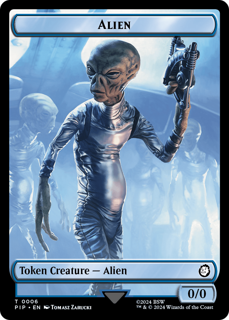 Radiation // Alien Double-Sided Token [Fallout Tokens] | Lots Moore NSW