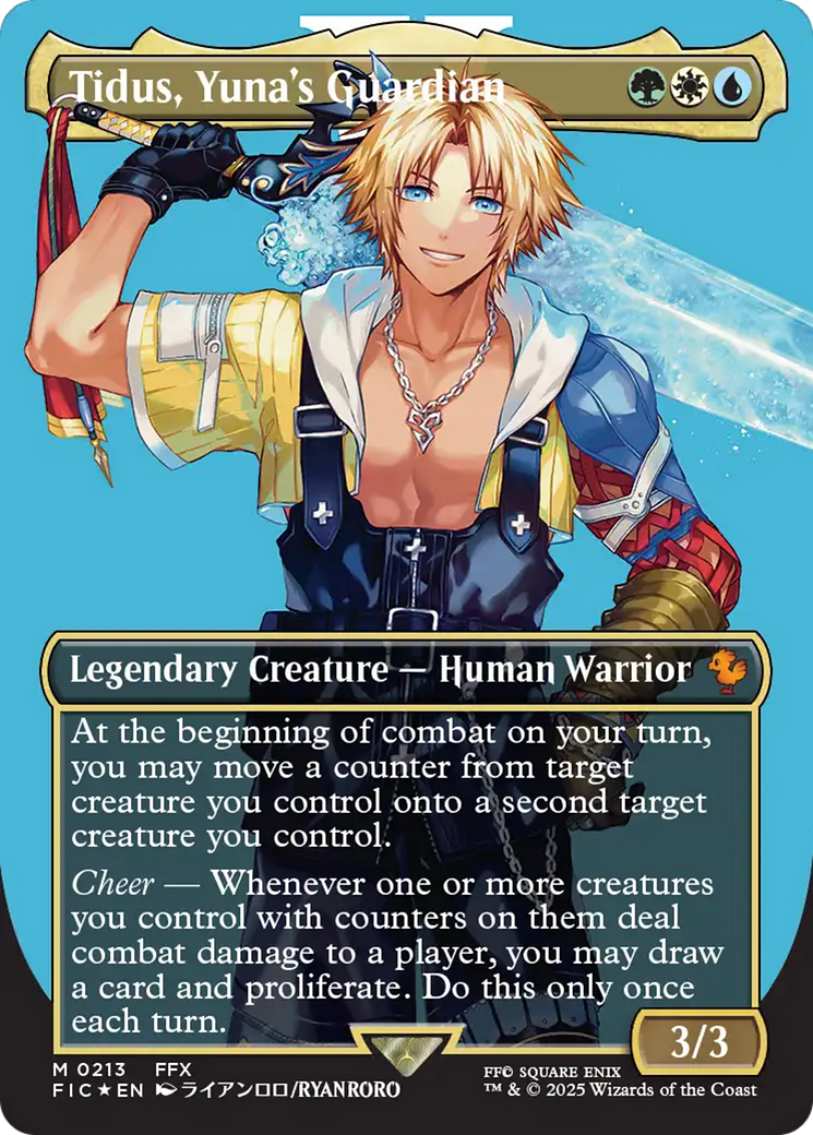 Tidus, Yuna's Guardian (Borderless) (Surge Foil) [FINAL FANTASY Commander] | Lots Moore NSW