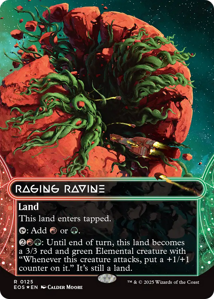 Raging Ravine (0125) (Borderless) (Galaxy Foil) [Edge of Eternities: Stellar Sights] | Lots Moore NSW