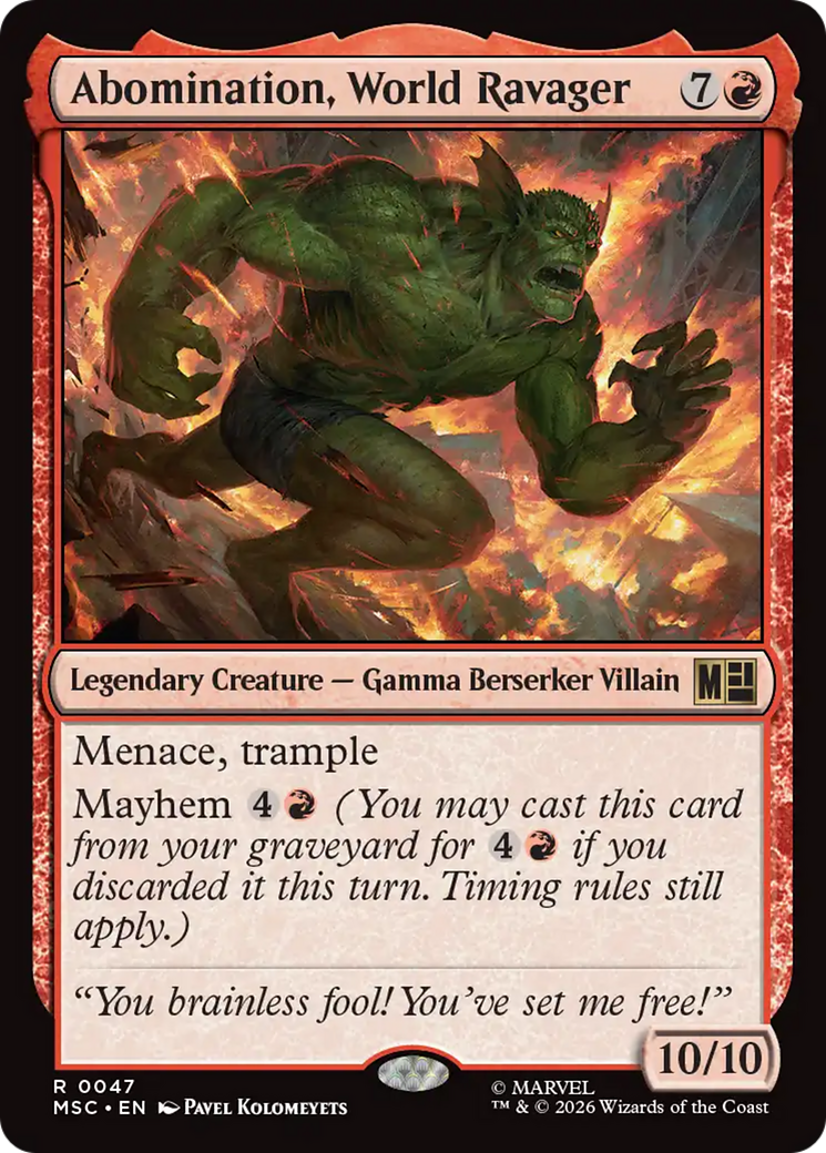 Abomination, World Ravager (Surge Foil) [Marvel Super Heroes Commander] | Lots Moore NSW
