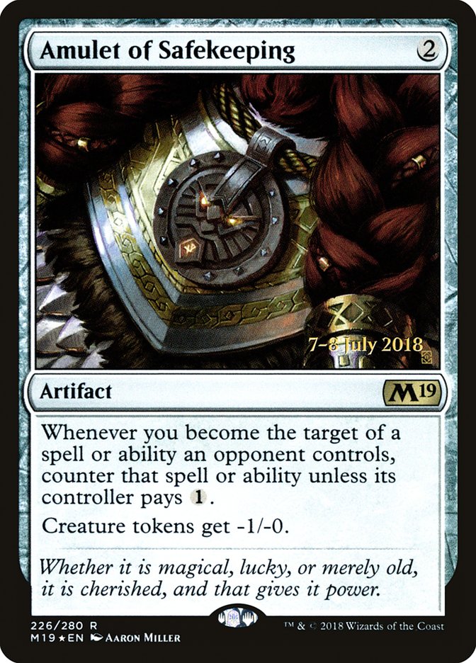 Amulet of Safekeeping [Core Set 2019 Prerelease Promos] | Lots Moore NSW