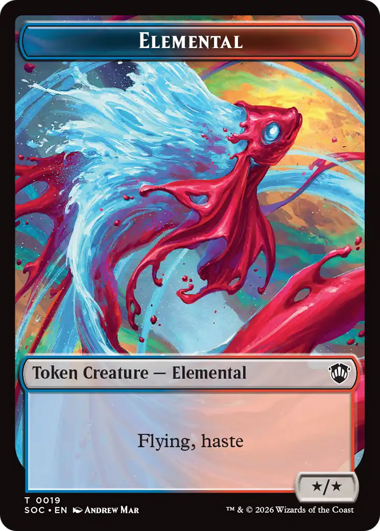 Elemental (0019) // Copy Double-Sided Token [Secrets of Strixhaven Commander Tokens] | Lots Moore NSW