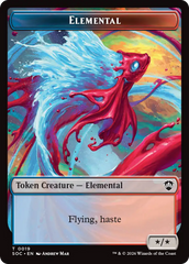 Elemental (0019) // Copy Double-Sided Token [Secrets of Strixhaven Commander Tokens] | Lots Moore NSW
