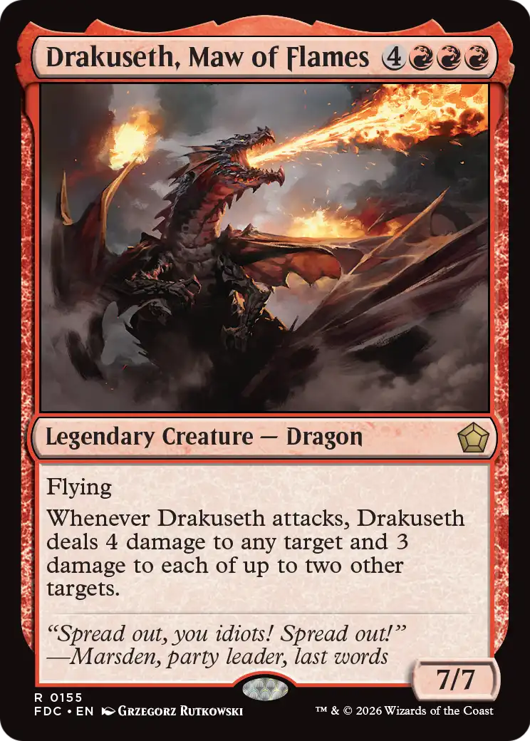 Drakuseth, Maw of Flames [Foundations Commander] | Lots Moore NSW