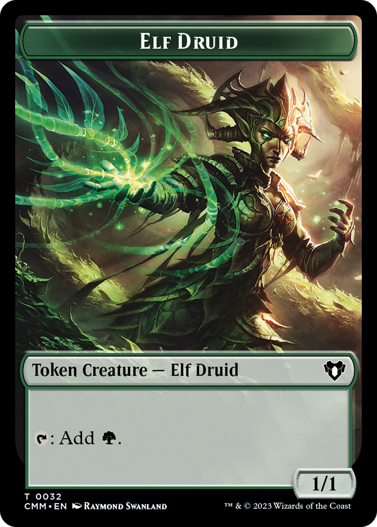 Elf Druid Token [Commander Masters Tokens] | Lots Moore NSW
