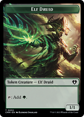 Elemental (0024) // Elf Druid Double-Sided Token [Commander Masters Tokens] | Lots Moore NSW