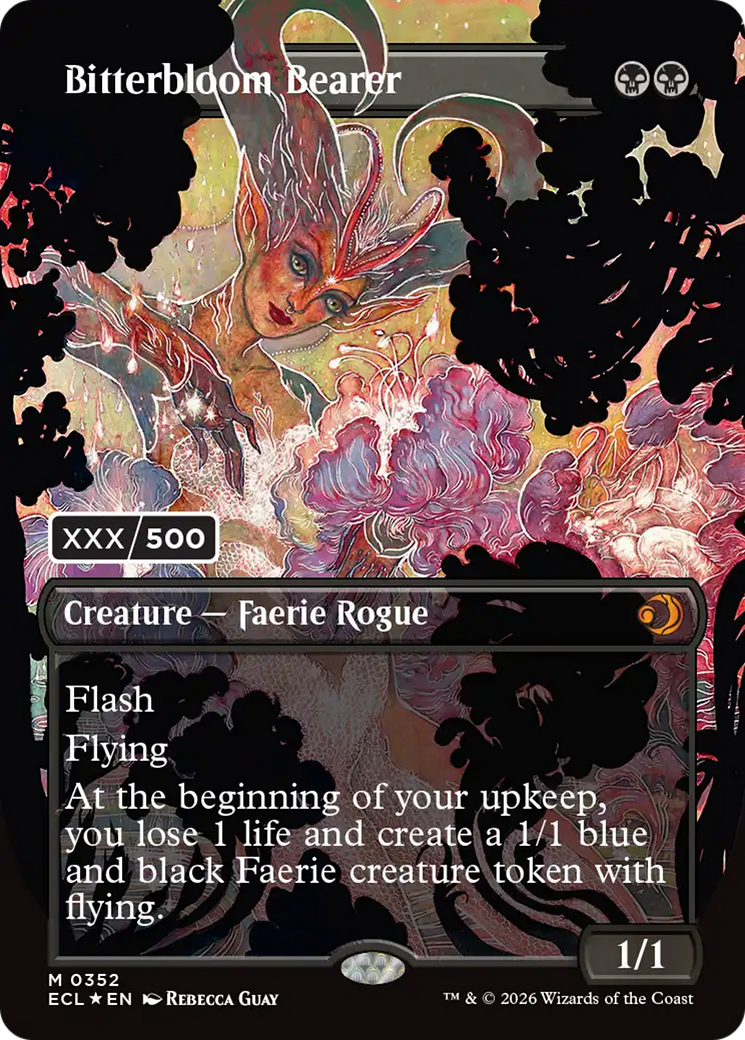 Bitterbloom Bearer (Borderless) (Serial Numbered) [Lorwyn Eclipsed Promos] | Lots Moore NSW