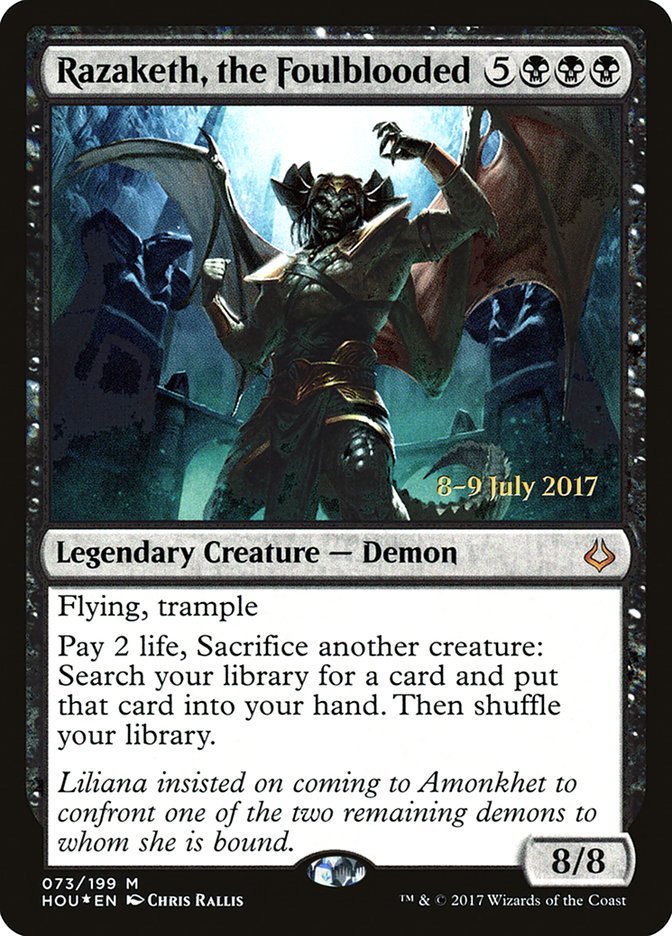 Razaketh, the Foulblooded [Hour of Devastation Prerelease Promos] | Lots Moore NSW