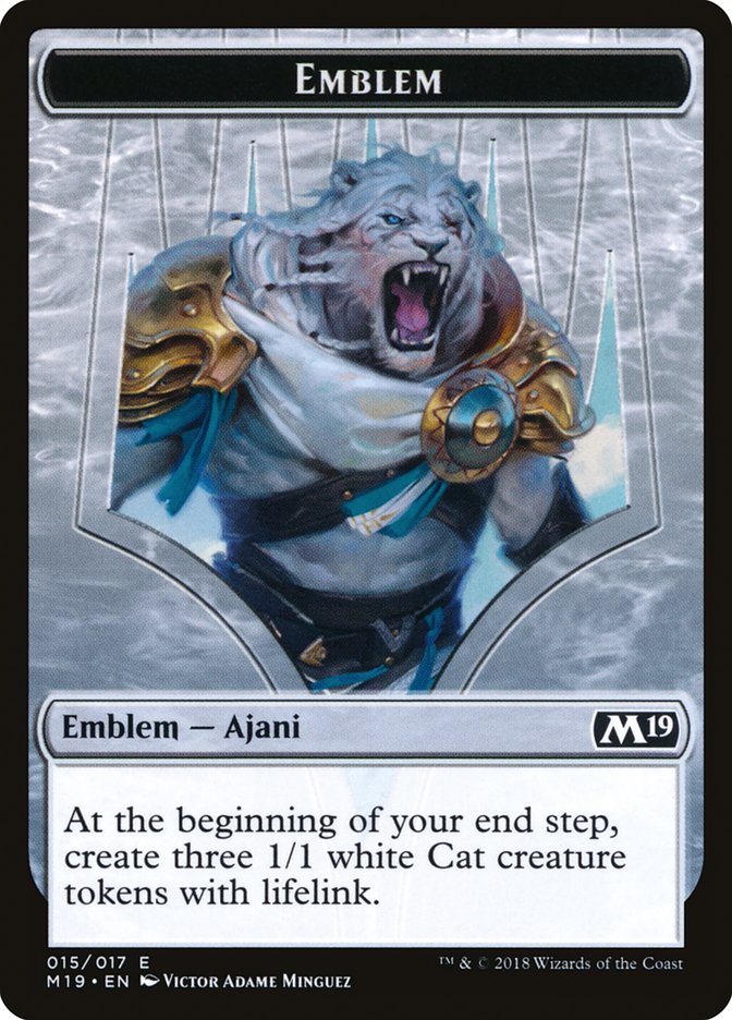 Ajani, Adversary of Tyrants Emblem [Core Set 2019 Tokens] | Lots Moore NSW