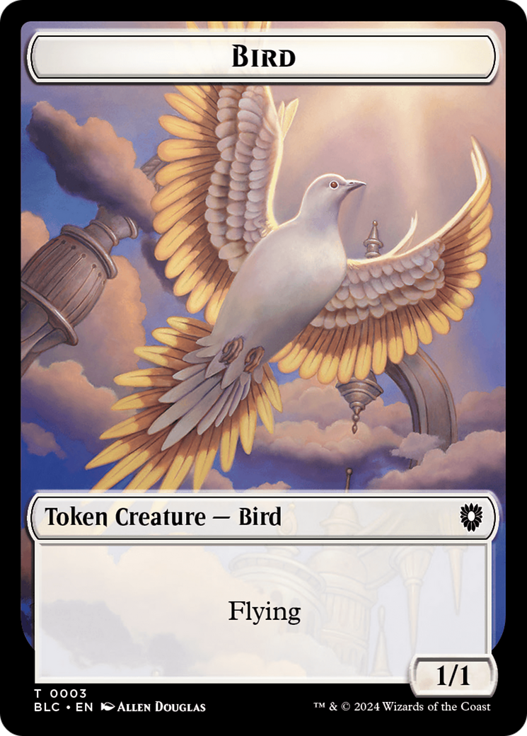 Storm Crow // Bird (003) Double-Sided Token [Bloomburrow Commander Tokens] | Lots Moore NSW