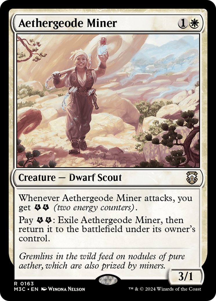 Aethergeode Miner (Ripple Foil) [Modern Horizons 3 Commander] | Lots Moore NSW