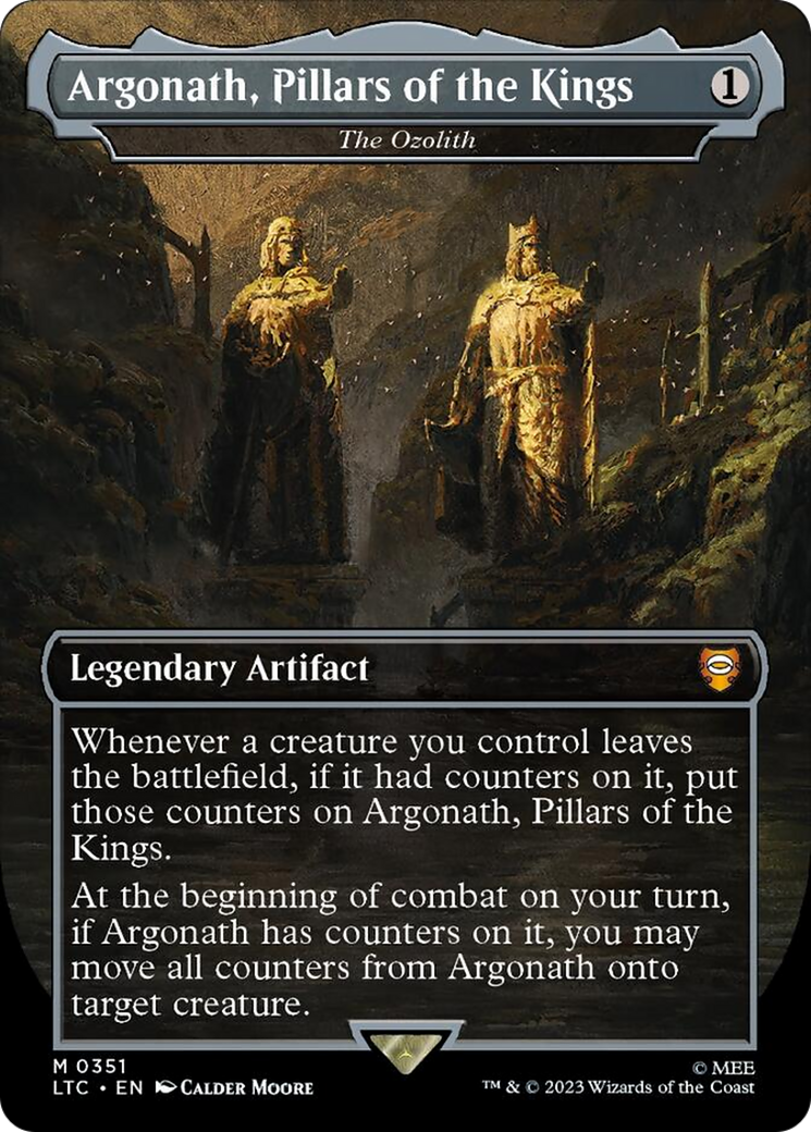 Argonath, Pillars of the Kings - The Ozolith (Borderless) (Surge Foil) [The Lord of the Rings: Tales of Middle-Earth Commander] | Lots Moore NSW