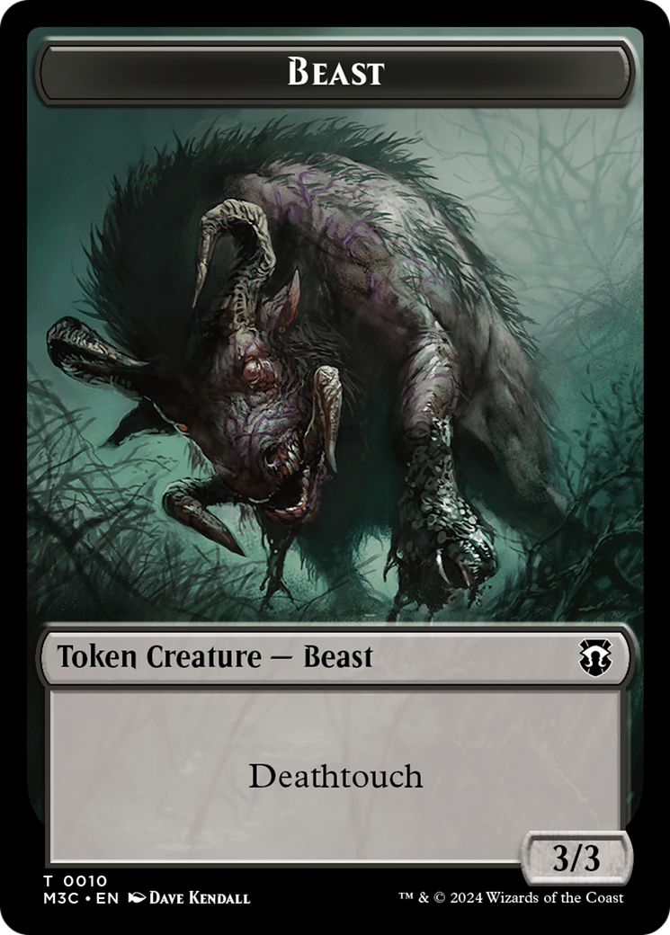 Beast (0010) // Shapeshifter (0008) Double-Sided Token [Modern Horizons 3 Commander Tokens] | Lots Moore NSW